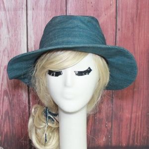 Denim Fedora Hat